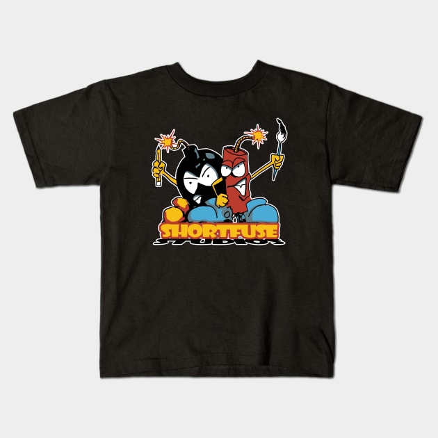 Short Fuse Mascot Kids T-Shirt by kenrsalinas